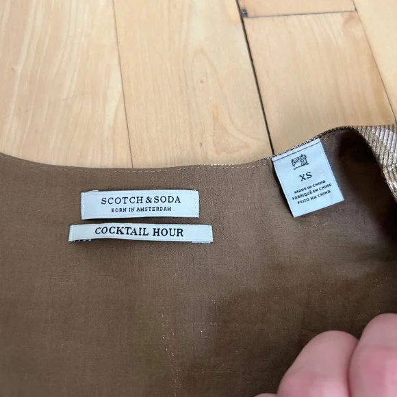 Scotch and Soda Wrap Top Gold Balloon Sleeve - Picture 8 of 11